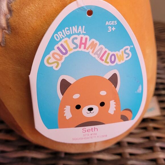 NWT Squishmallow Lot: of 2: Francis the Lion 4.5" & Seth the Red Panda 8" Plush - Picture 4 of 14